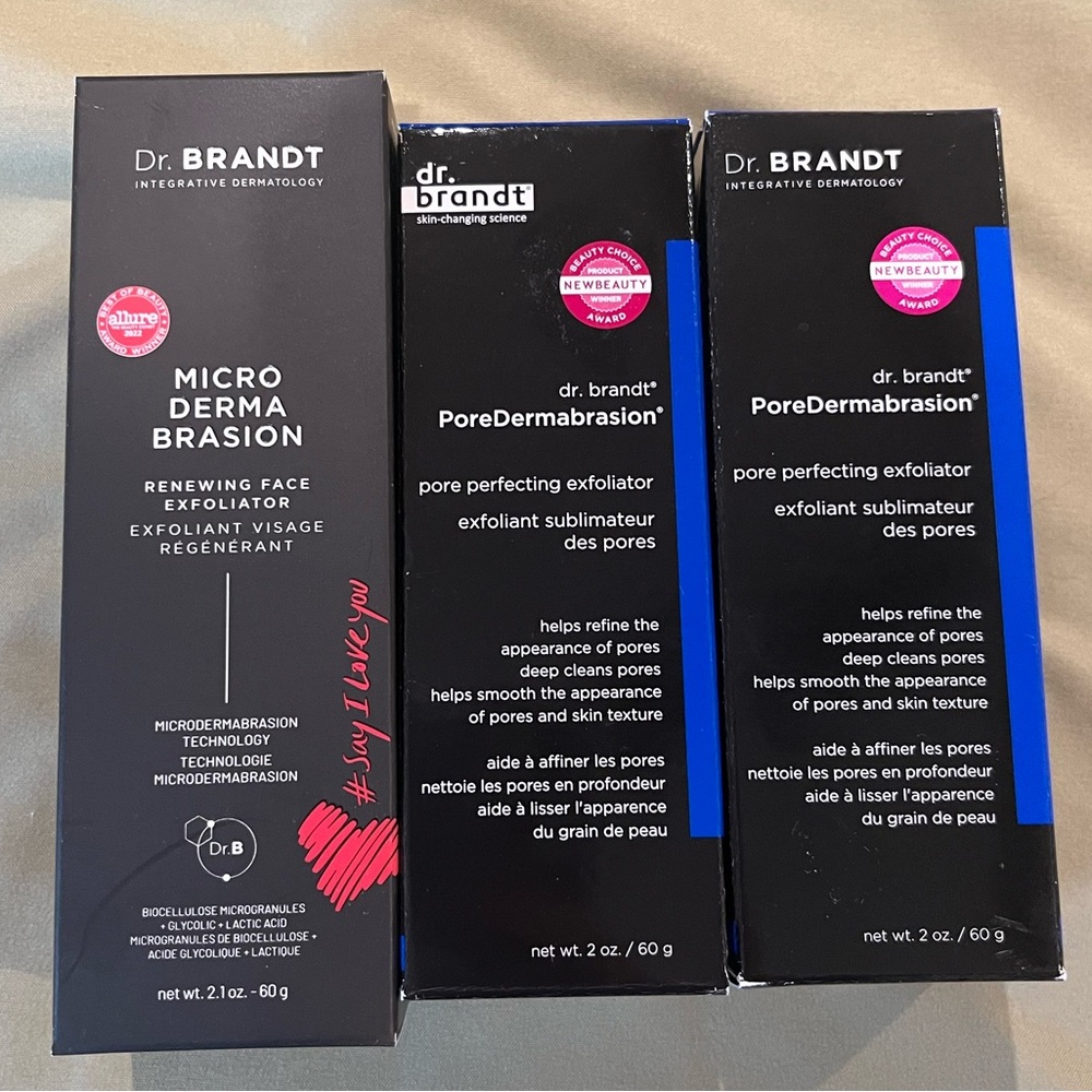 New Dr. Brandt PoreDermabrasion and Micro Dermabrasion facial exfoliators